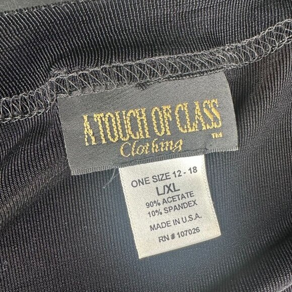 A Touch of Class Jacket Slinky Silky Smooth Open front Black Size L/XL - Picture 4 of 5